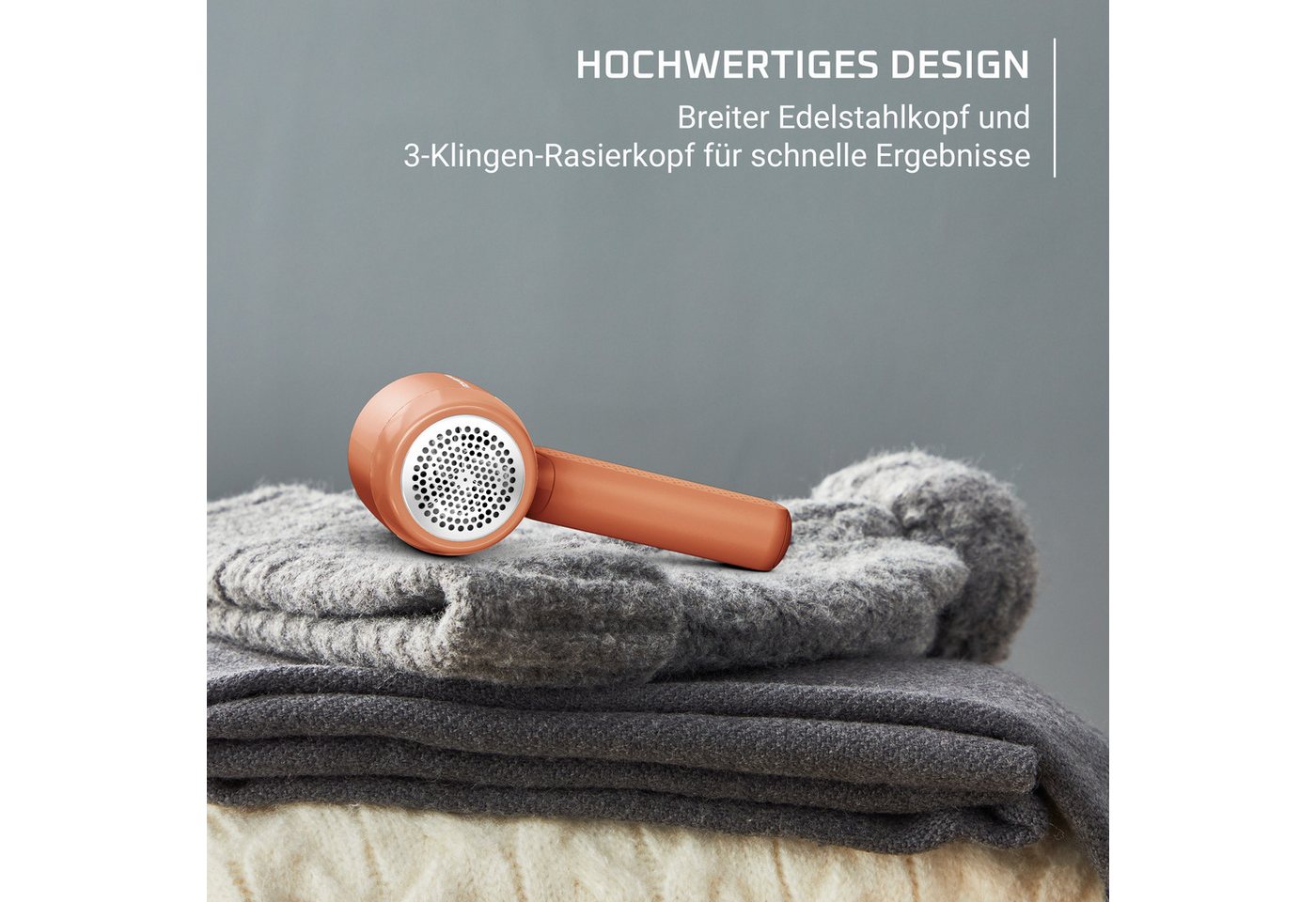 Rowenta Fusselrasierer Easy Care, wiederaufladbarer Fusselentferner, einfache Handhabung, breiter Edelstahlkopf, 3-fach gezahnte Klingen, JA8001 – Bild 4 von 5