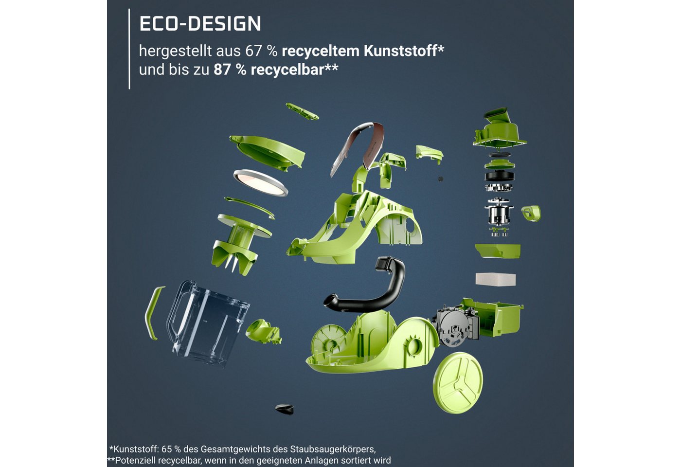 Rowenta Staubsauger ohne Beutel "Green Force Cyclonic Max RO7B12" 750 Watt – Bild 4 von 5