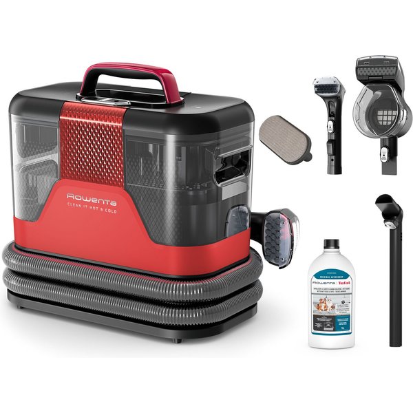 Rowenta Teppichreinigungsgerät Fleckenentferner IN7020, Clean It Hot & Cold, 1150 W, beutellos, PowerHeat 60 °C, 2,3 l/1,5 l Tanks, Auto‑Clean, Schmutzfänger-Au