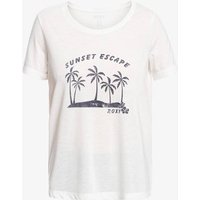 ROXY Damen Shirt CHASING THE WAV TEES, Größe XL in Weiß