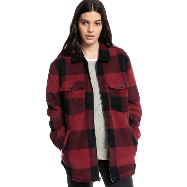 Roxy Karohemd CHECK JACKET Langarm-Ausführung, aus Polyester, erhältlich in den Größen XS bis XXL