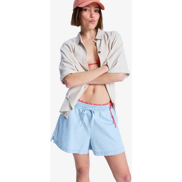Roxy Shorts LEKEITIO BREAK MID DENIM mit Eingrifftaschen und Gesäßtasche