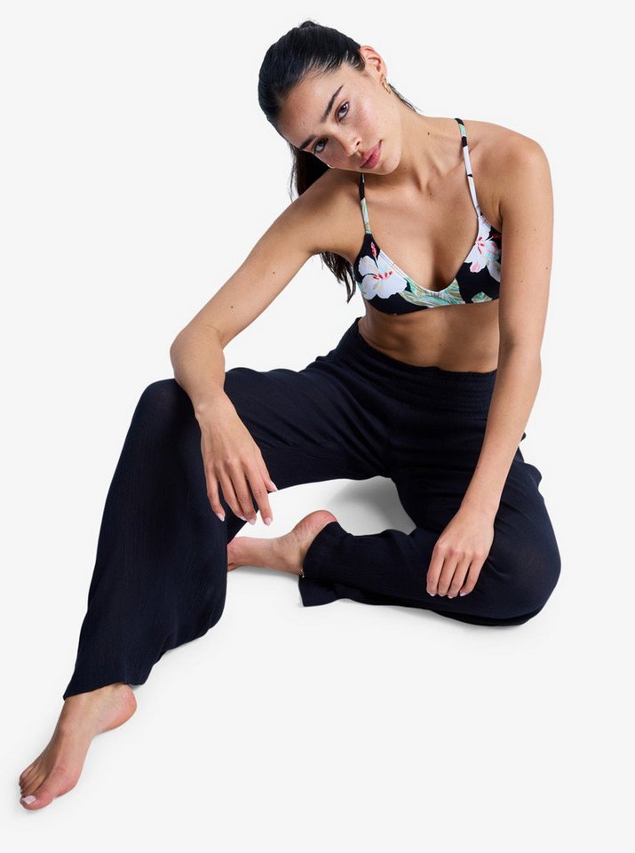 Roxy Strandhose ALONG THE SUNSET weite Passform, mit abgesteppter Kante am Beinabschluss, aus Viskose – Bild 5 von 5