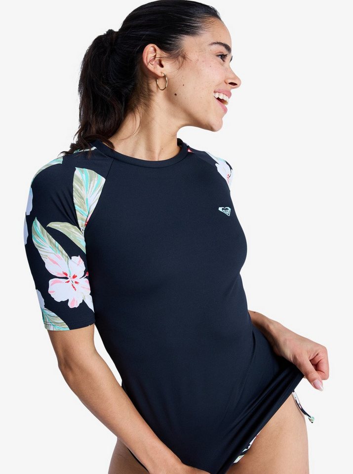 Roxy Strandshirt THE CLASSIC LYCRA SS PT Kurzarm-Design, mit Rundhalsausschnitt, aus Polyester und Elasthan – Bild 2 von 5