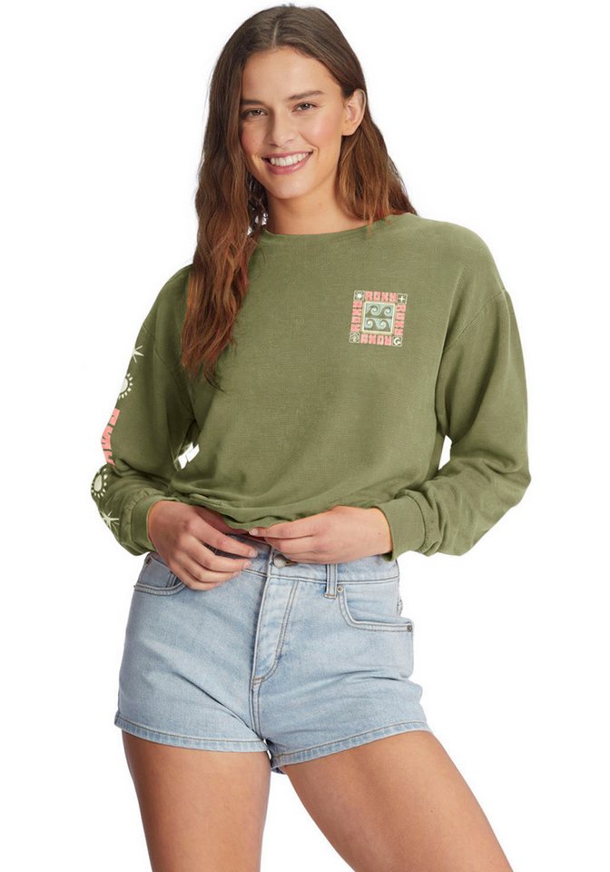 Roxy Sweatshirt EAST SIDE MIDWEIGHT LS Langarm-Design, mit Rundhalsausschnitt, aus angerauter Sweatware – Bild 2 von 5