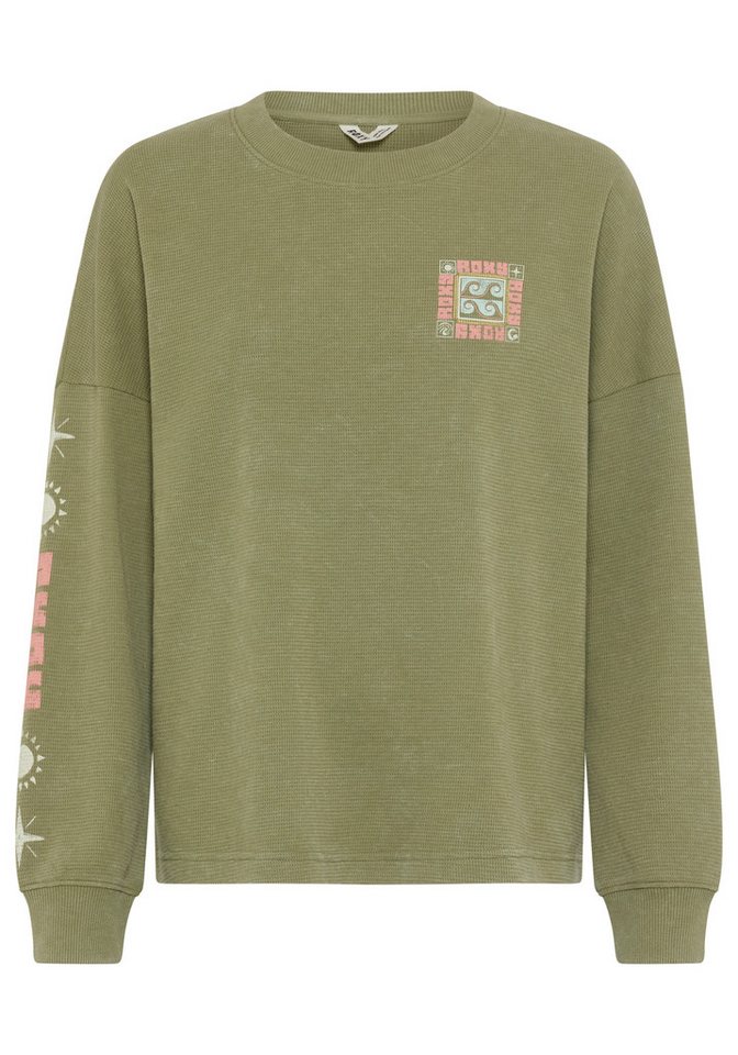 Roxy Sweatshirt EAST SIDE MIDWEIGHT LS Langarm-Design, mit Rundhalsausschnitt, aus angerauter Sweatware – Bild 5 von 5