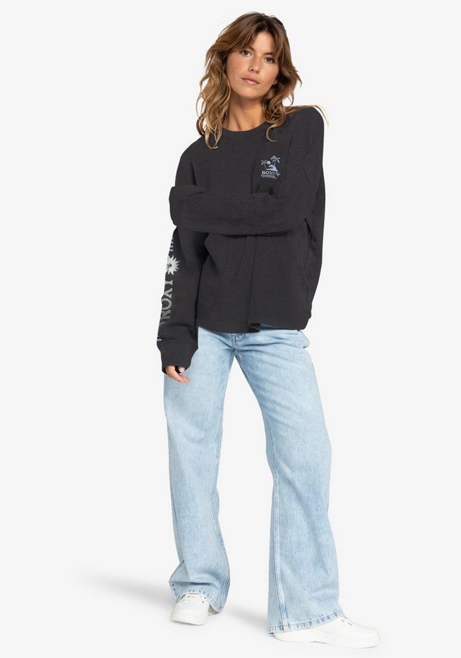 Roxy Sweatshirt EAST SIDE MIDWEIGHT LS Langarm-Design, mit Rundhalsausschnitt, aus angerauter Sweatware – Bild 2 von 4