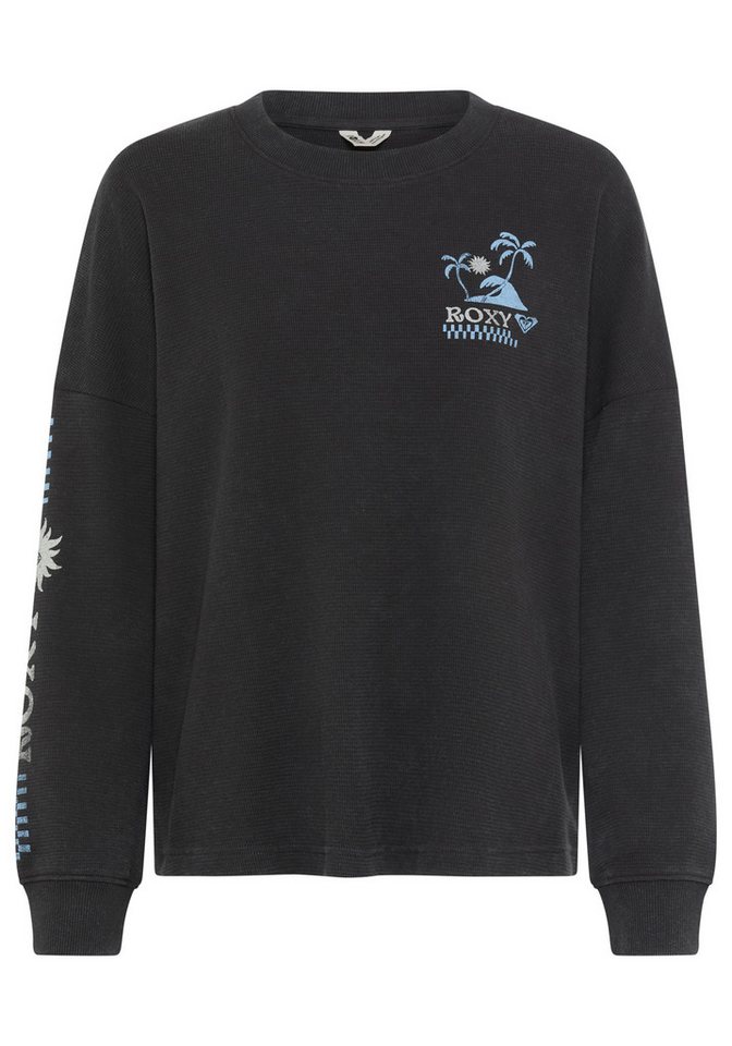 Roxy Sweatshirt EAST SIDE MIDWEIGHT LS Langarm-Design, mit Rundhalsausschnitt, aus angerauter Sweatware – Bild 3 von 4