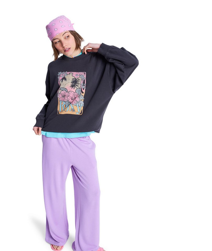 Roxy Sweatshirt LINEUP TERRY mit Rundhalsausschnitt, sportlicher Stil, aus Baumwolle und Polyester – Bild 4 von 4