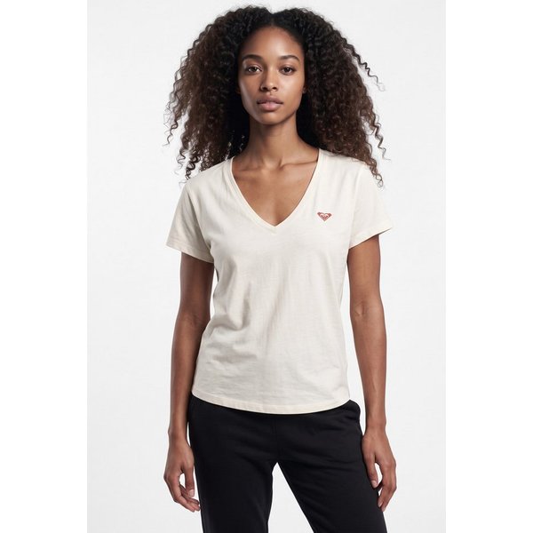 Roxy T-Shirt NIGHTFALL Kurzarm, aus Baumwolle, mit Rundhalsausschnitt