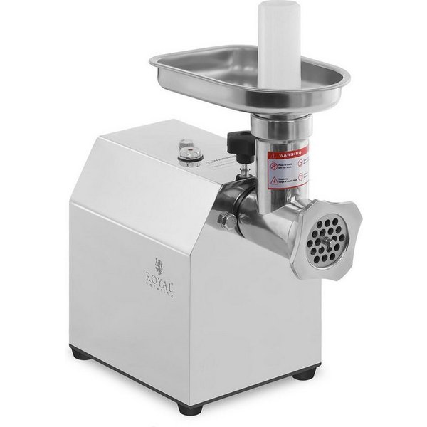 Royal Catering Fleischwolf 70 kg/h Edelstahl Elektrisch Reverse Funktion Metallgetriebe 600 W, 600 W