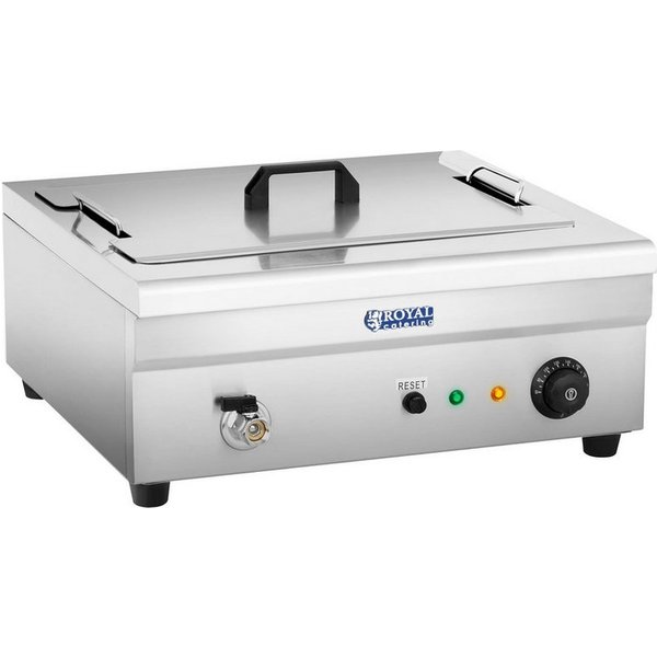 Royal Catering Fritteuse RCBG-18STHB, 3200 W, 18 l Fettbackgerät 3200 W 60 - 200 °C Frittiergerät Ablasshahn 230 V