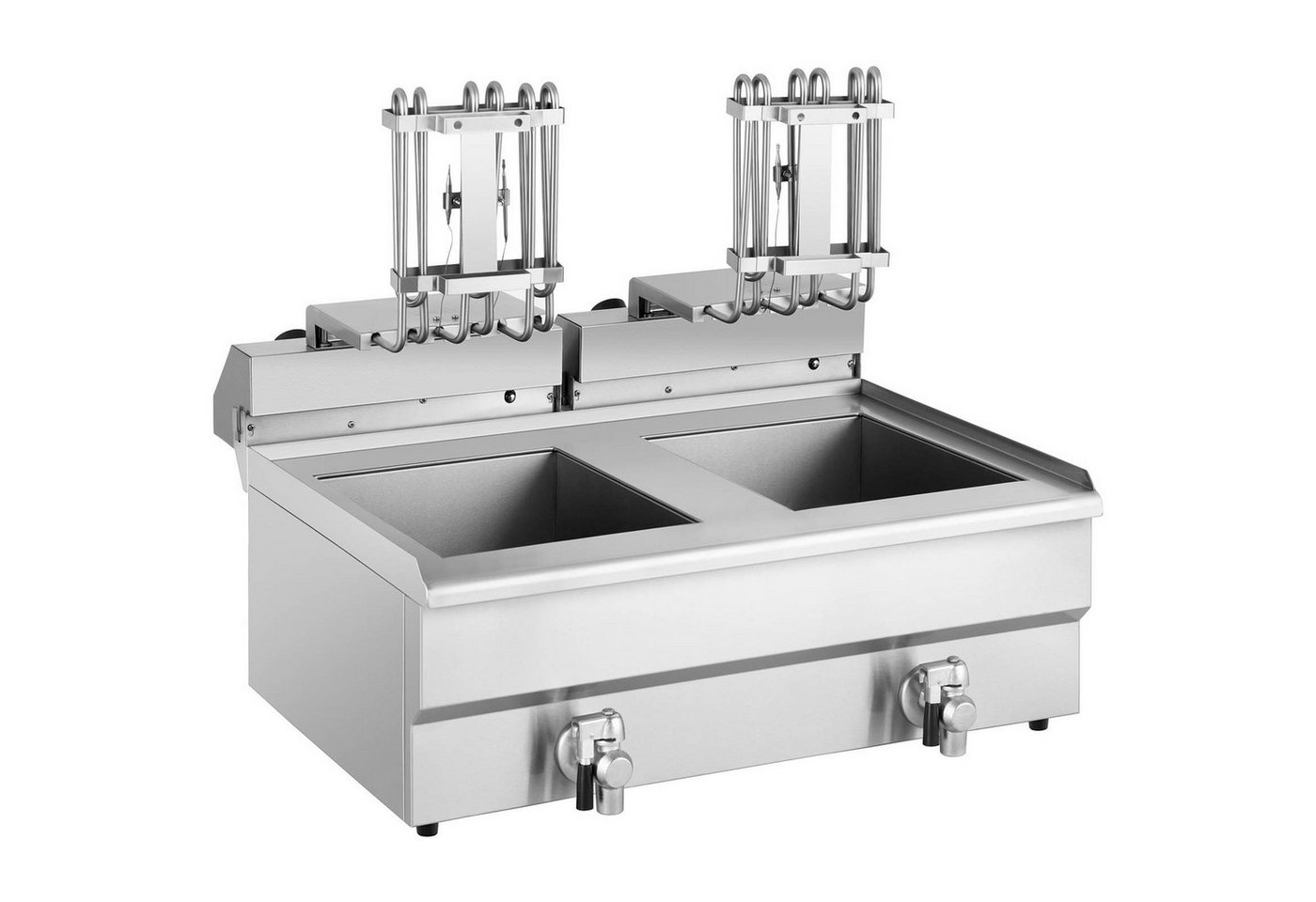 Royal Catering Fritteuse RCSF 16DTH, 12000 W, 2 x 16 L Doppel mit Ablasshahn Kaltzone 2 x 6000 W Profi Gastro 400 V – Bild 3 von 5