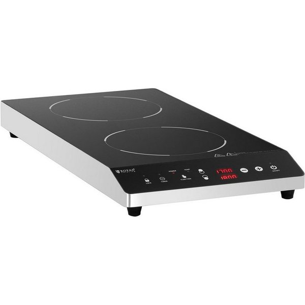 Royal Catering Induktions-Kochfeld RCIC-1800P6, Induktionsplatte Induktionskochplatte Induktionskocher 2 x ⌀ 22 cm