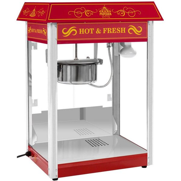 Royal Catering Popcornmaschine 5 kg/h Popcornautomat Popcorn Maschine Popcornmaker Rot 230 V Profi