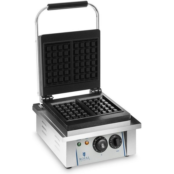 Royal Catering Waffeleisen Waffelautomat Waffelgerät belgische Waffeln 2000W Edelstahl Gastro, 2000 W