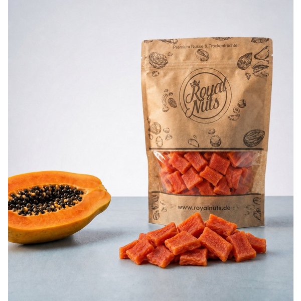 Royalnuts Genuss GmbH Trockenfrüchte 500g Getrocknete Papaya, Royalnuts