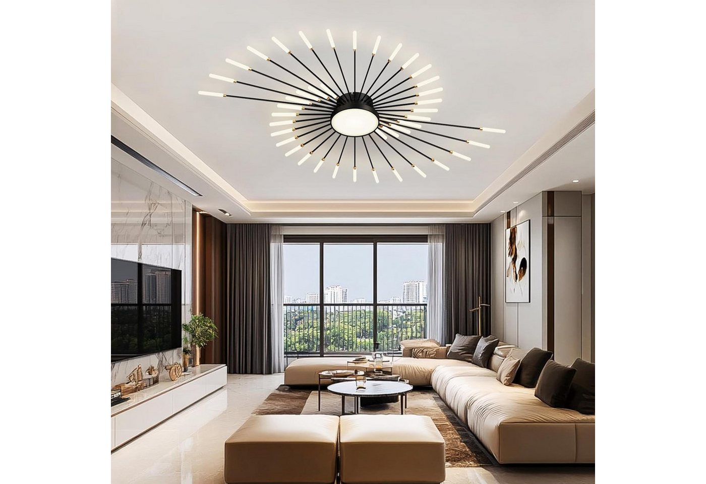 RRBEST Deckenleuchte LED Deckenleuchte Wohnzimmer, Moderne Minimalistische Deckenlampe, Moderne Minimalistische Deckenlampe für Wohnzimmer, Schlafzimmer – Bild 3 von 5