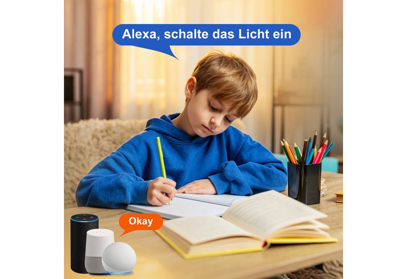 RRBEST Deckenleuchte LED Kinder Deckenlampe, Modernes Design Mond Astronaut Deckenleuchte, Dimmbar mit Fernbedienung Jungen und Mädchen Kinderzimmer Lampen – Bild 5 von 5