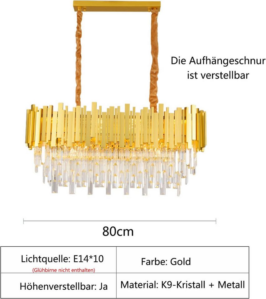 RRBEST Kronleuchter Kristall Leuchte, Kristall Deckenleuchte Silver, E14 Lichter, für Esszimmer, Küche, Wohnzimmer, Schlafzimmer, Flur, Café, Bar – Bild 4 von 5