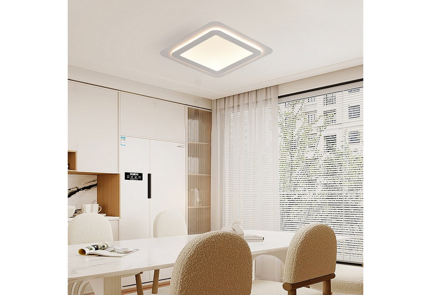 RRBEST LED Deckenleuchte LED Deckenlampe, 72CM Dimmbar Wohnzimmer Deckenleuchte, mit Fernbedienung und Memory Funktion – Bild 3 von 5