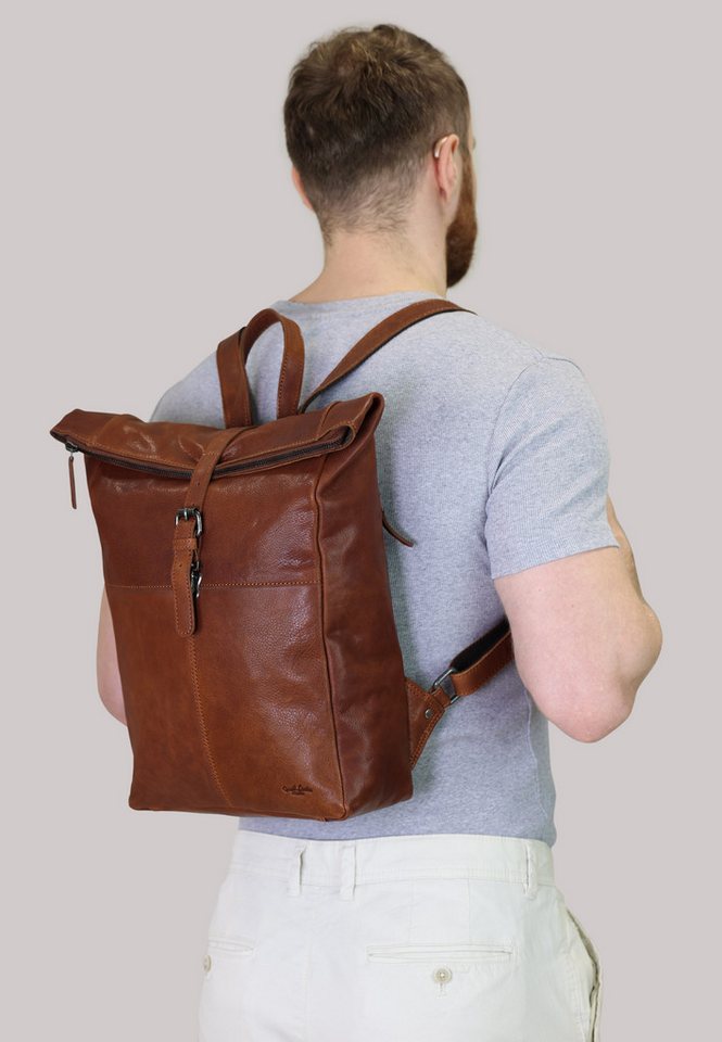Gusti Leder Rucksack Gusti Leder big backpack Valja (1-tlg), Rucksack Lederrucksack Vintage Wanderrucksack Braun Leder – Bild 5 von 5