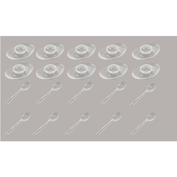 Ruco Eierbecher, (Set, 10 Becher und 10 Löffel-tlg), Kunststoff