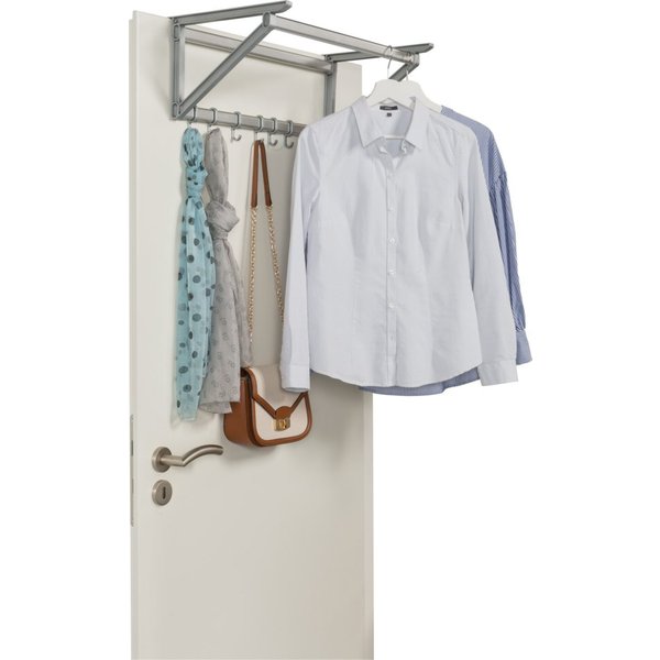 Ruco Türgarderobe, (1-St), schafft zustätzlichen Stauraum, mit 6 Haken, Aluminium/Kunststoff