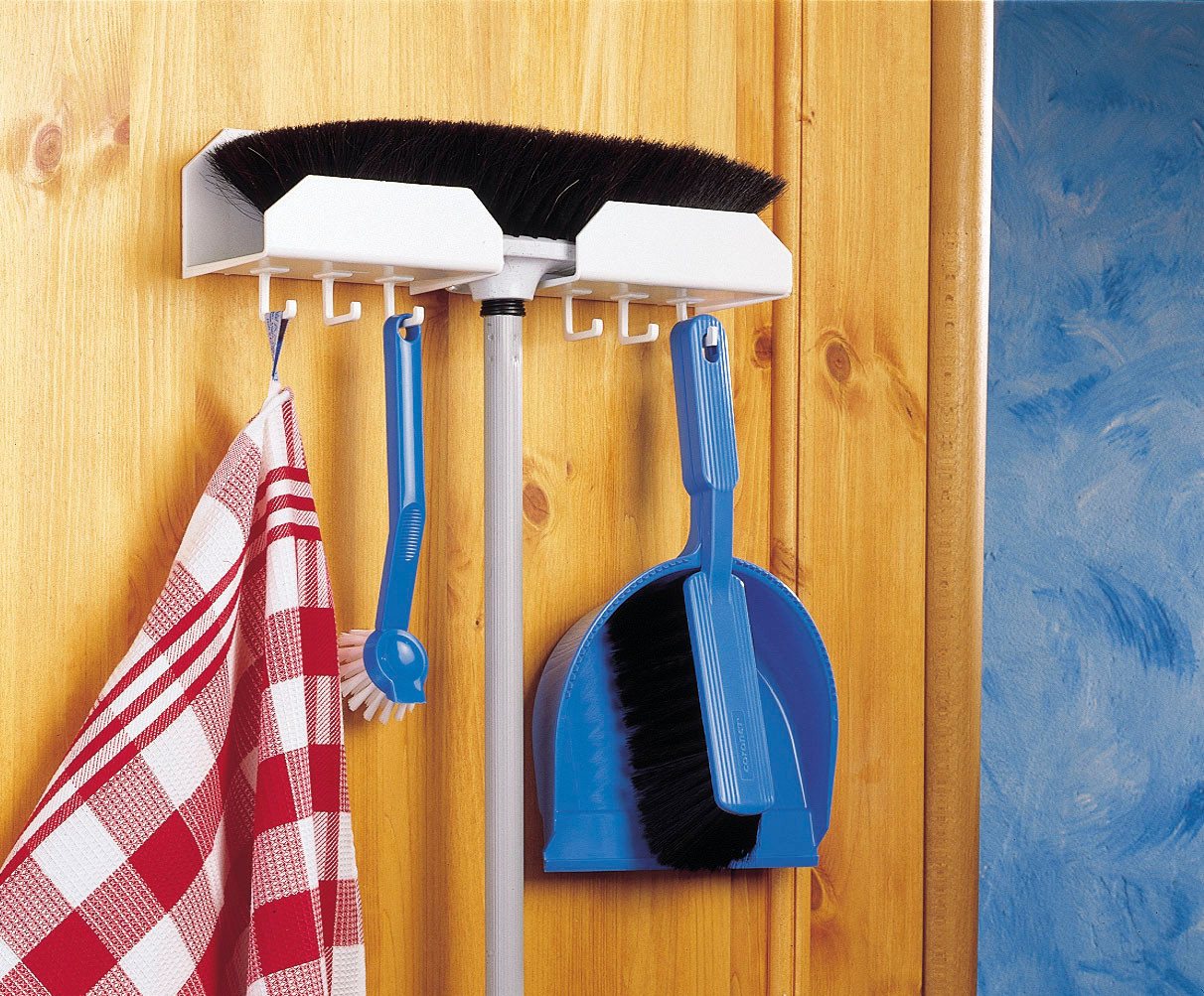 Ruco Türhaken, Türen, (Set, 2-St), Besenhalter für Tür und Wand, 2 Stück – Bild 3 von 4