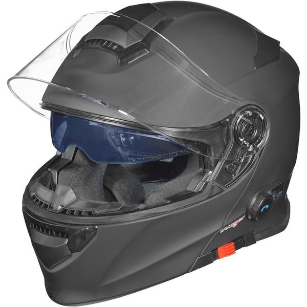rueger-helmets Motorradhelm RS-983 Bluetooth Klapphelm Motorradhelm Conzept Motorrad Modular Helm ruegerRS-983 COM MattSchw XS