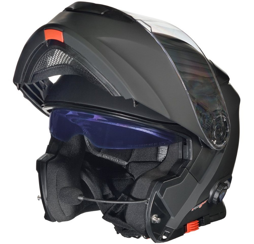 rueger-helmets Motorradhelm RS-983 Bluetooth Klapphelm Motorradhelm Conzept Motorrad Modular Helm ruegerRS-983 COM MattSchw XS – Bild 5 von 5