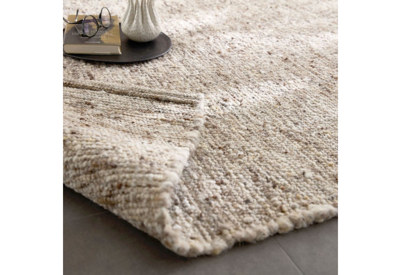 RUG N' ROLL Wollteppich Anden, modern, Flachgewebe, handgewebt, beidseitig verwendbar, Rechteckig, handgewebt – Bild 2 von 5