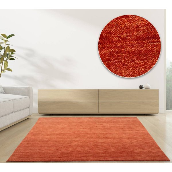 RUG N' ROLL Wollteppich Luxus Designerteppich, moderner uni Teppich aus reiner Schurwolle, Rechteckig