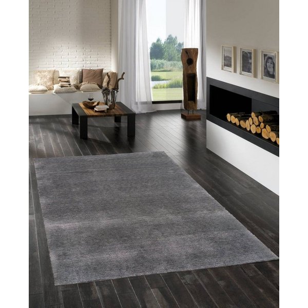 Rug Studios Teppich CALVI, Rechteckig, Höhe: 30 mm, Handgefertigt, 60 x 90 cm, Anthrazit