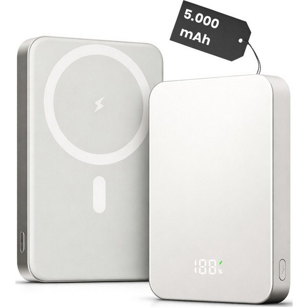 RUHE Wireless Powerbank Magnetisch Magsafe Kompatibel Extern Kabellose Powerbank Power Bank PB 10000 mAh (12 V, 1 St), USB-C 20W für iPhone 17 Pro Max/17 Pro/16