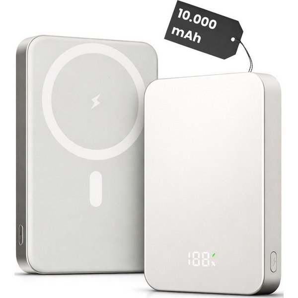 RUHE Wireless Powerbank Magnetisch Magsafe Kompatibel Extern Kabellose Powerbank Power Bank PB 10000 mAh (12 V, 1 St), USB-C 20W für iPhone 17 Pro Max/17 Pro/16