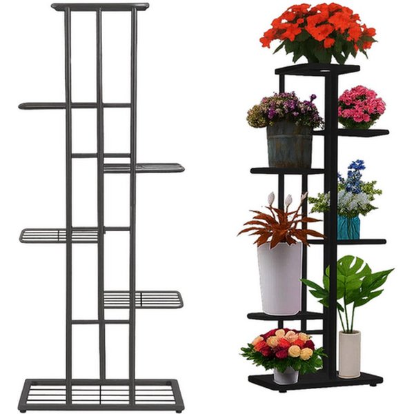 Ruhhy Blumenständer Blumenständer 6-stöckiger (Spar-Set, dekorativ), Offene Regalstruktur sorgt für Licht- und Luftzirkulation