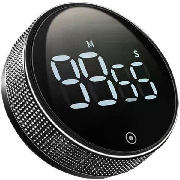 Ruhhy Küchentimer Magnetischer LED-Digital-Timer mit Stoppuhrfunktion, 3x AAA Magnetische Rückseite, LED-Anzeige, Timer, Stoppuhrfunktion