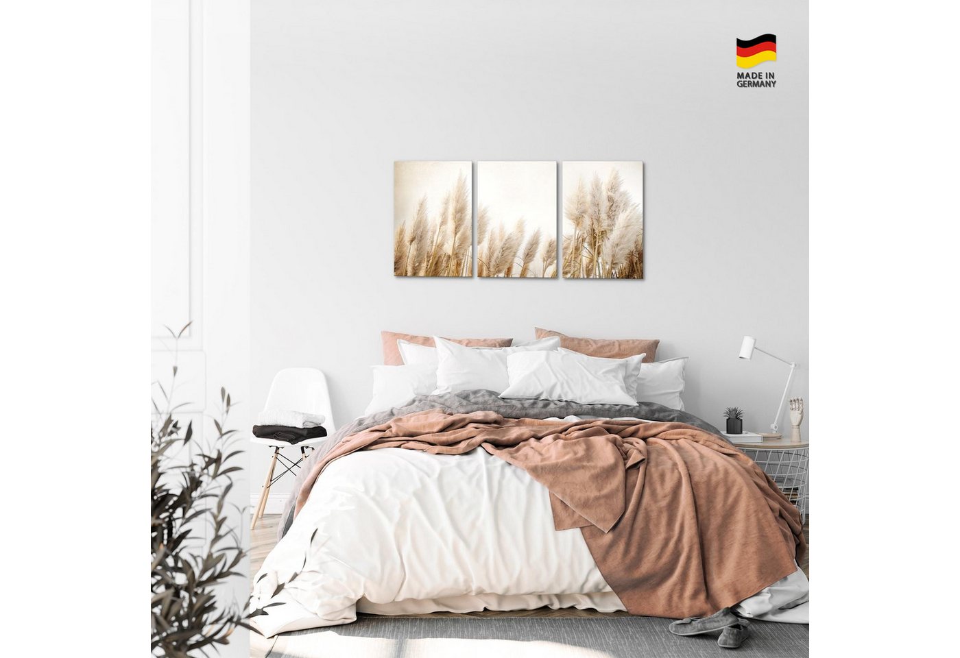 Runa Art Wandbild Boho Style Deko Bild Wohnzimmer Schlafzimmer Kunstdruck Beige – Bild 3 von 5
