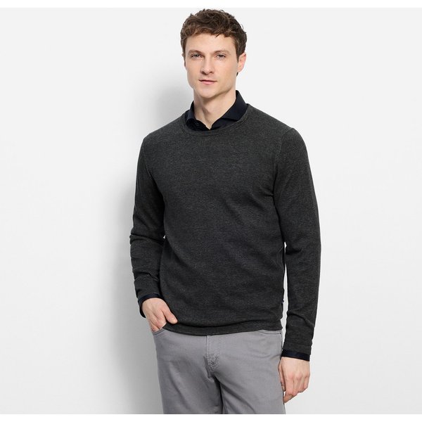 OLYMP Rundhalspullover OLYMP Strick Casual Crew Neck