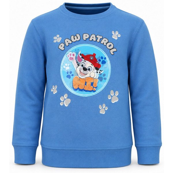 PAW PATROL Rundhalspullover Paw Patrol Kinder Jungen Pullover Sweater Wechselbild Gr. 98 bis 128