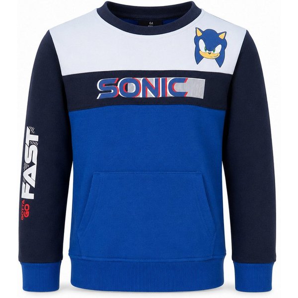 Sonic The Hedgehog Rundhalspullover Sonic the Hedgehog Kinder Jungen Pullover Sweater Pulli