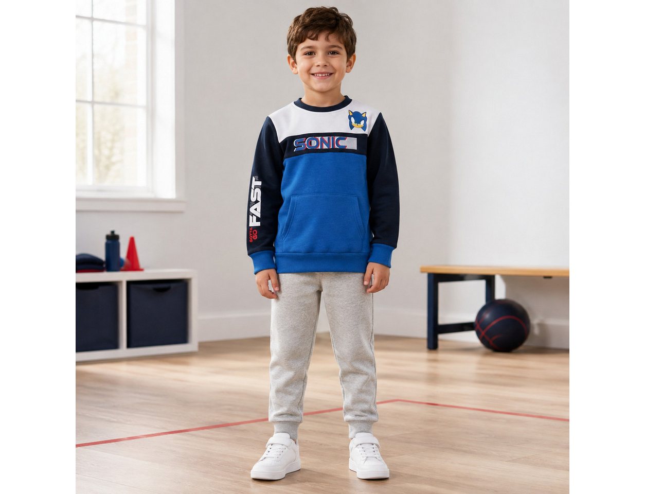 Sonic The Hedgehog Rundhalspullover Sonic the Hedgehog Kinder Jungen Pullover Sweater Pulli Gr. 92 bis 128 – Bild 4 von 5