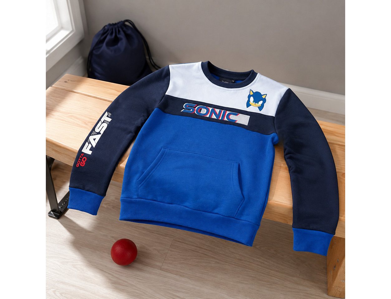 Sonic The Hedgehog Rundhalspullover Sonic the Hedgehog Kinder Jungen Pullover Sweater Pulli Gr. 92 bis 128 – Bild 5 von 5