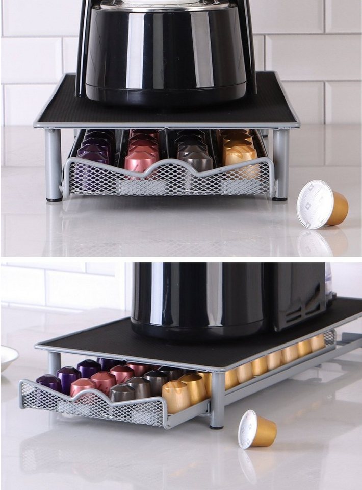 Rungassi Kapselhalter Kaffeekapsel Ständer Kapselspender Schublade 40 Kapseln Nespresso N01 – Bild 4 von 5