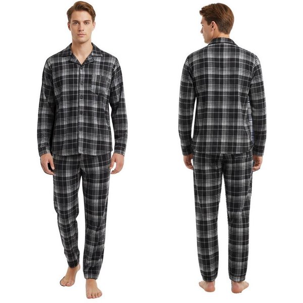 Rungassi Pyjama GIANVAGLIA Basic Herren Pyjama Schlafanzug 2502 Farbe: schwarz