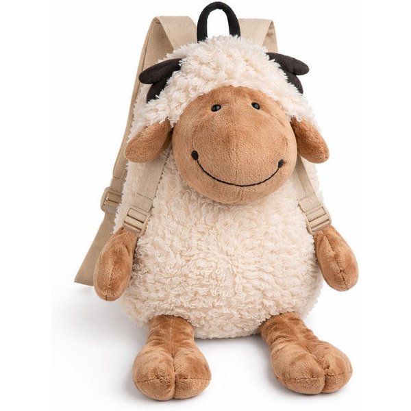 Rungassi Shopper Kinder Rucksack Schaf mit Tasche mit Reißverschluss weich & verspielt