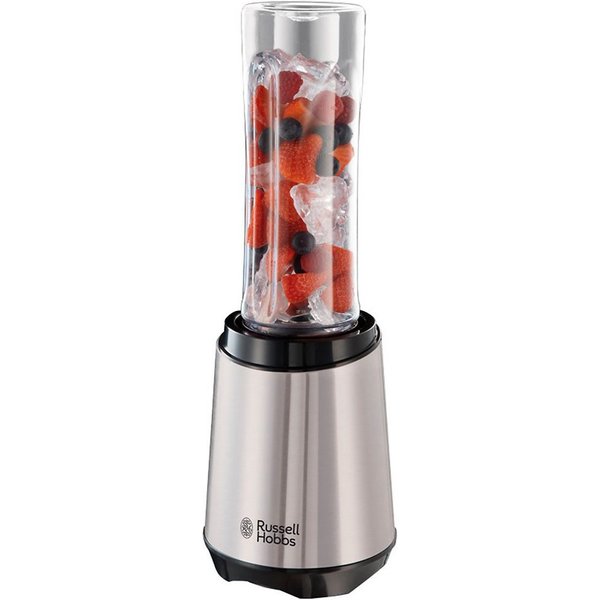 RUSSELL HOBBS Smoothie-Maker Mix & Go Smoothie Maker 23472-56, 300 W, 600 ml Mixbehälter, spülmaschinenf., Edelst., Power Motor 23.500 U/min