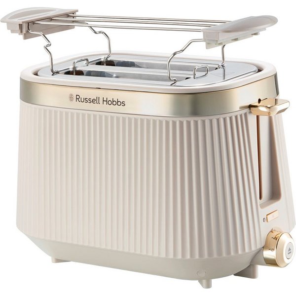 RUSSELL HOBBS Toaster Brontë Stone 26761-56, 980 W, 2 extra breite Toastschlitze, 6 Bräunungsstufen, matt, Auftaufunktion