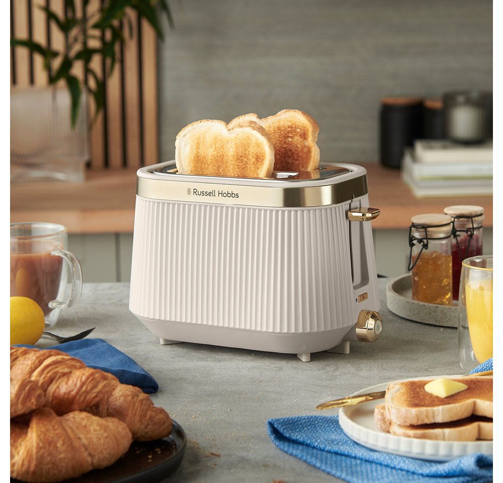 RUSSELL HOBBS Toaster Brontë Stone 26761-56, 980 W, 2 extra breite Toastschlitze, 6 Bräunungsstufen, matt, Auftaufunktion – Bild 2 von 5